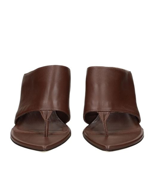 Vic Matié Brown T-Strap Sandals