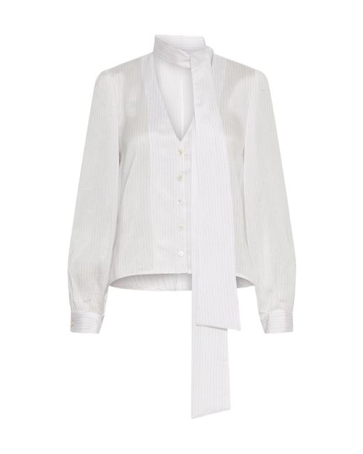Marella White Silk And Viscose Blouse
