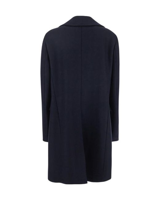 DSquared² Blue Double-Breasted Wool Coat for men