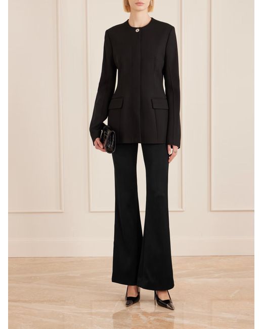 Galvan Black Sculpted Flared Casual Pants