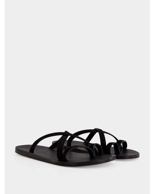Tom Ford Black Cross-Strap Slippers for men