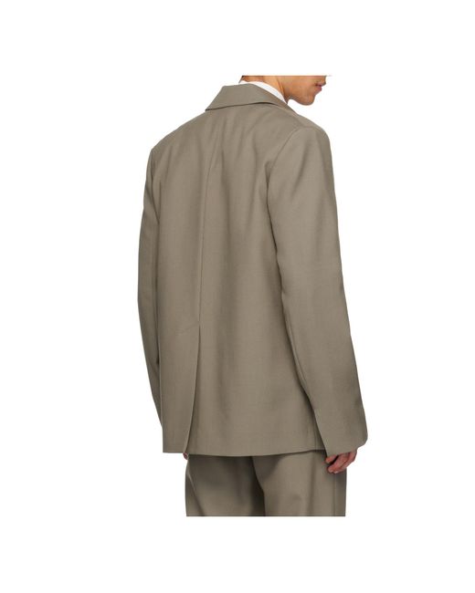 Rier Gray Wool Collar Casual Jacket for men