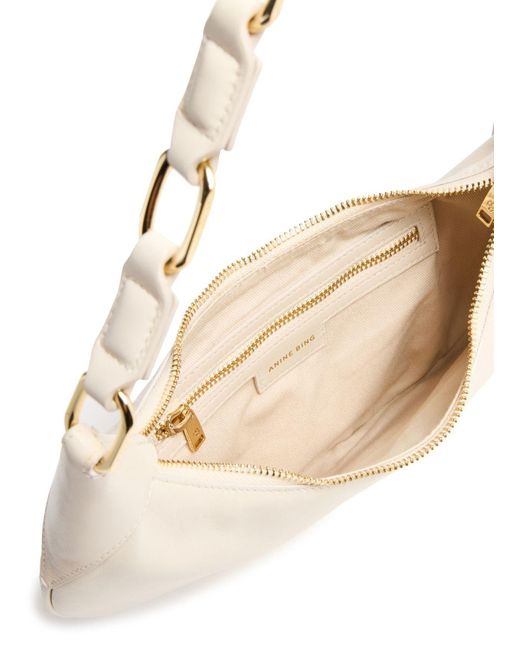 Anine Bing White Zipper Shoulder Bag