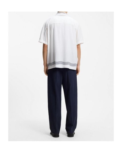 Boss White Short-Sleeves Shirt for men