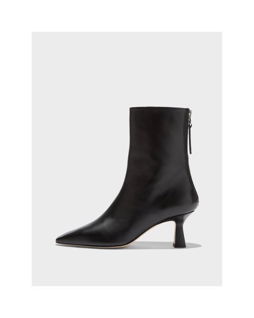 Aeyde Black Solid Color Ankle Heeled Boots