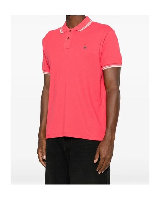 Vivienne Westwood Pink Short-Sleeve Polo Shirt for men