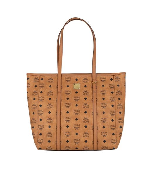 MCM Brown Monogram Print Shopper Bag