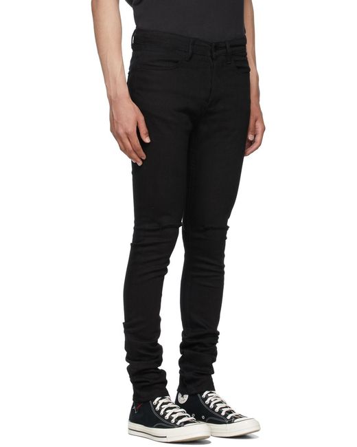 Ksubi Black Ace Slice Skinny Jeans for men