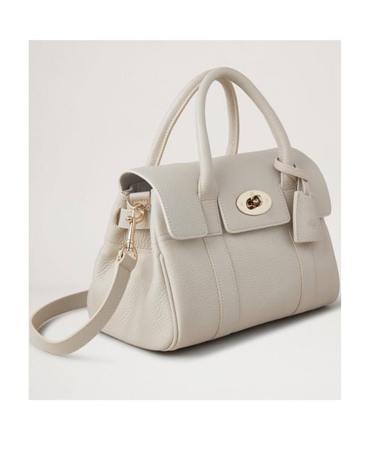 Mulberry White Bayswater Foldover Top Small Tote Bag