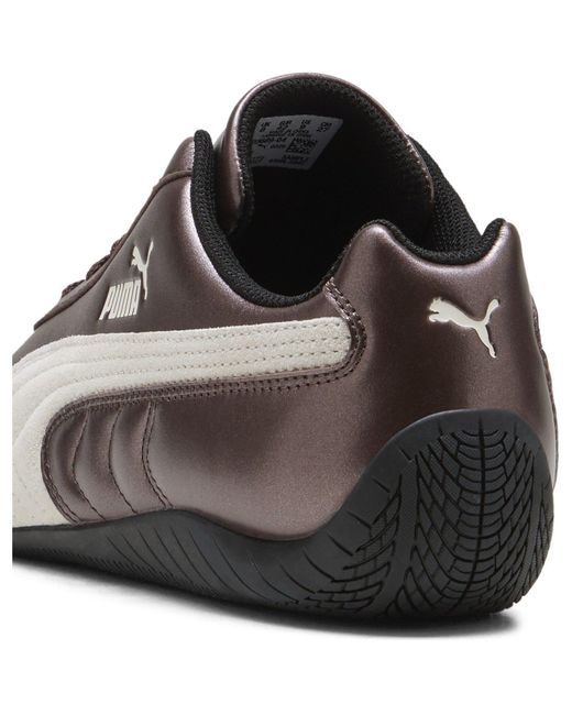 PUMA Brown Speedcat Metallic Low-Top Trainers
