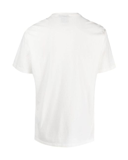 Barbour White Logo-Print Short-Sleeved Cotton T-Shirt for men