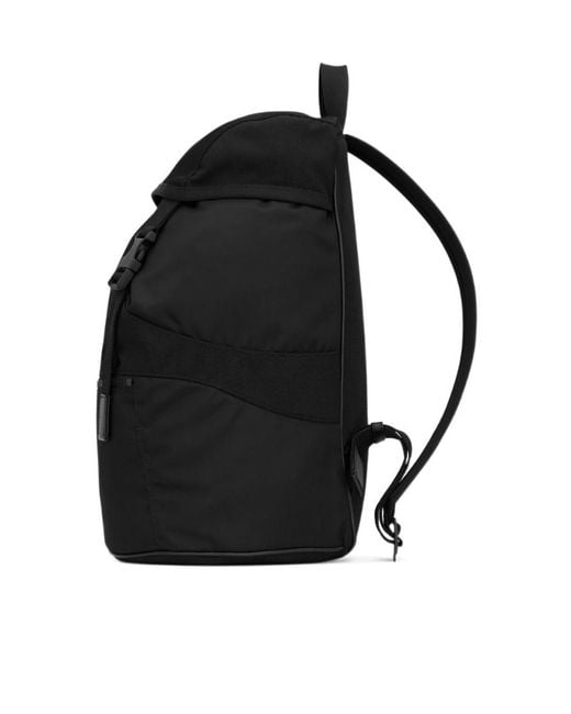 Saint Laurent Black Logo Embroidered Buckle Fastening Backpack for men