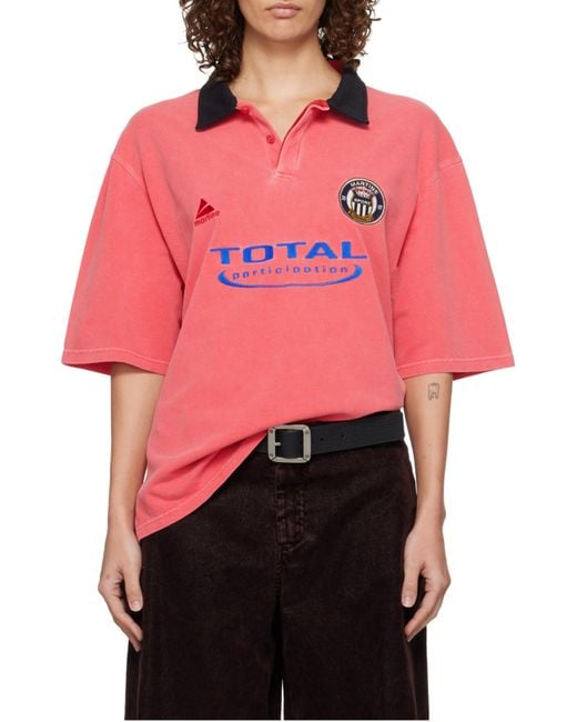Martine Rose Logo Embroidered Polo Shirt for men