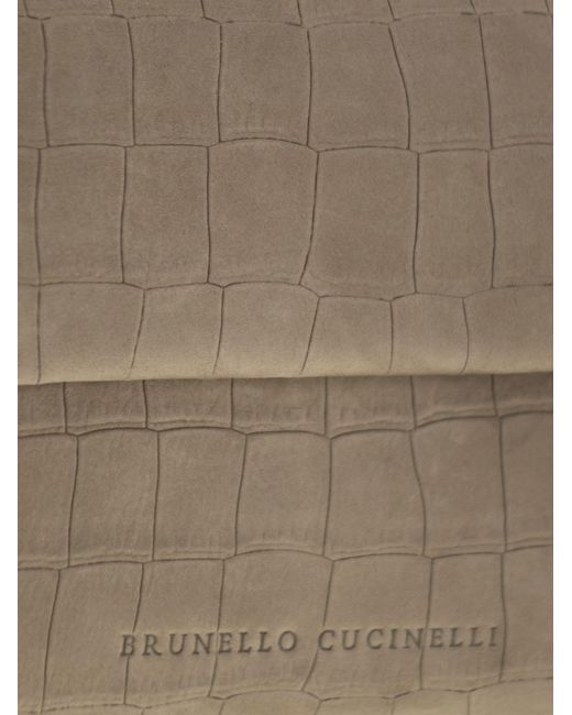 Brunello Cucinelli Gray Flap Shoulder Bag