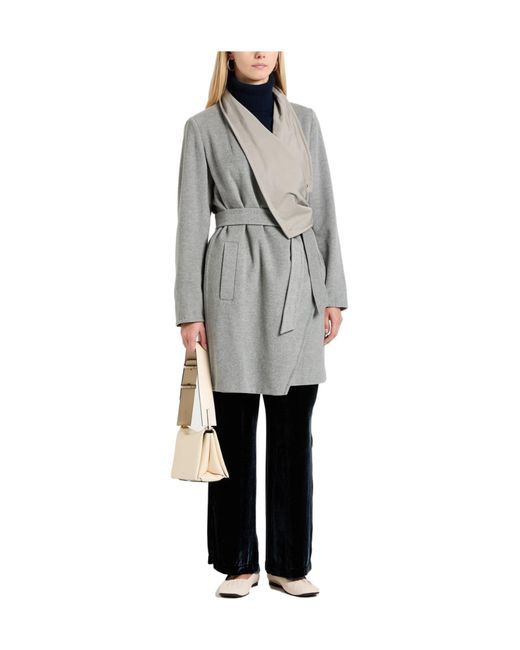 Max Mara Gray Solid Color Coats