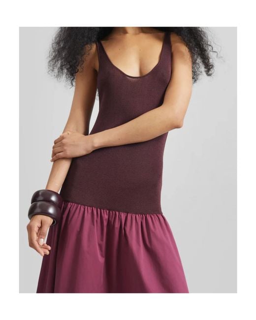 Frankie Shop Purple Iliya Drop Waist Maxi Dress