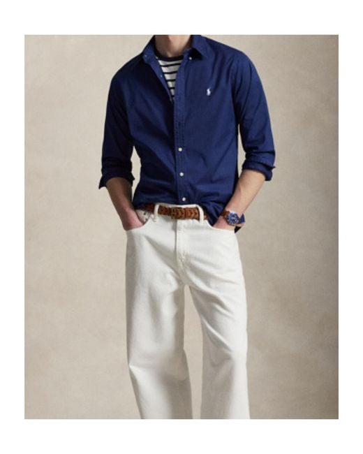 Polo Ralph Lauren Blue Button-Down Sport Shirt for men