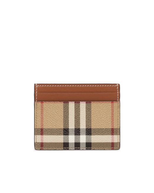 Burberry Brown Check-Printed Card Holder