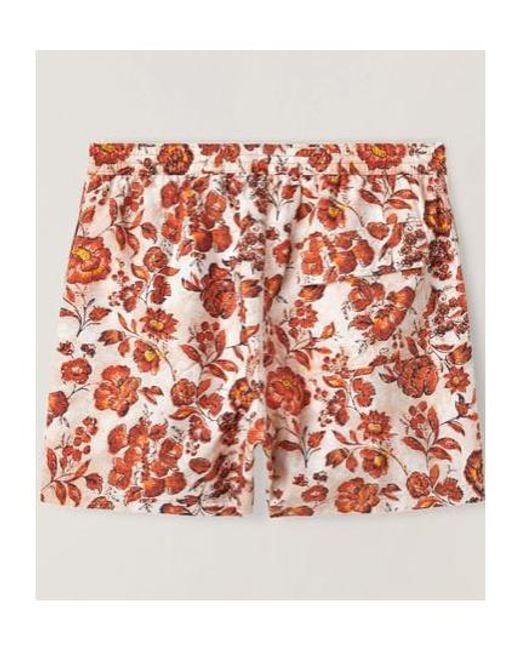 Loro Piana Red Pattern Swimming Trunks for men