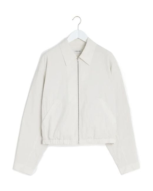Lemaire White Zip-Up Jacket for men