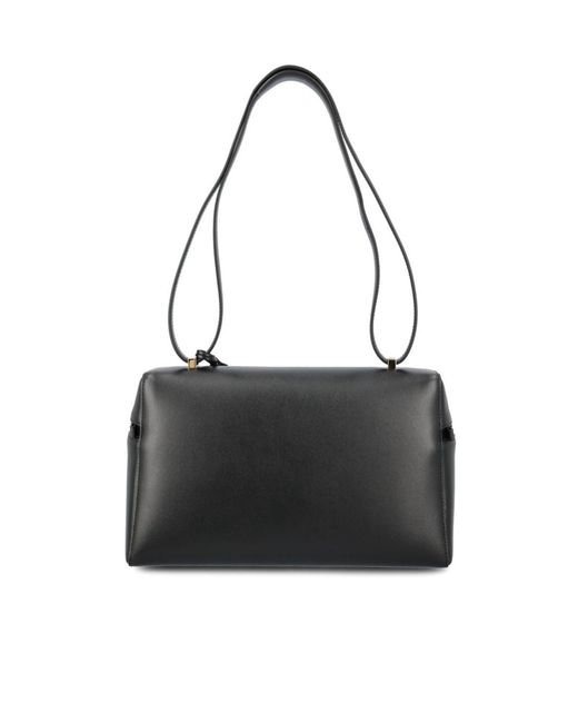 Loro Piana Black Zippered Shoulder Bag