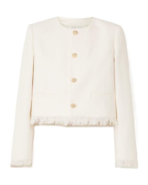 FRAME White Short Fringed Jacket