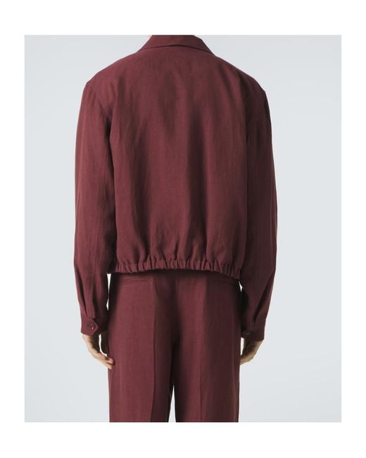 Lemaire Red Zipper Casual Jacket for men
