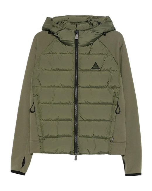 Moncler Green Polartec Zip Down Jacket for men