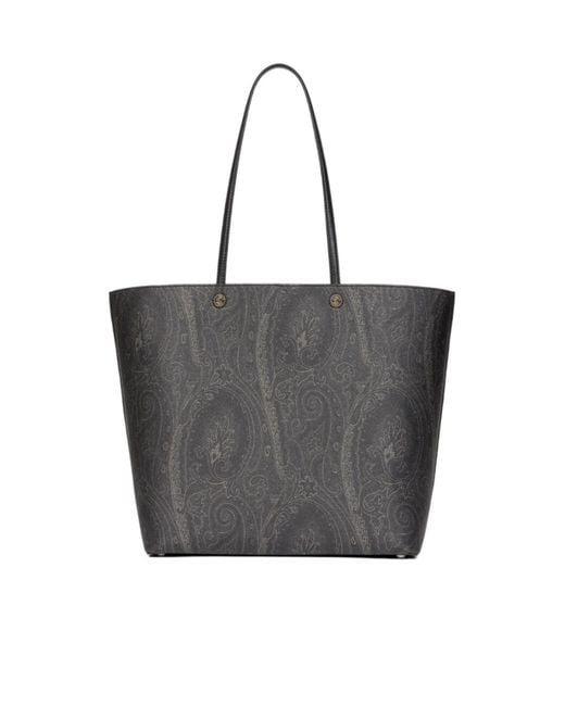 Etro Black Paisley-Jacquard Tote Bag for men