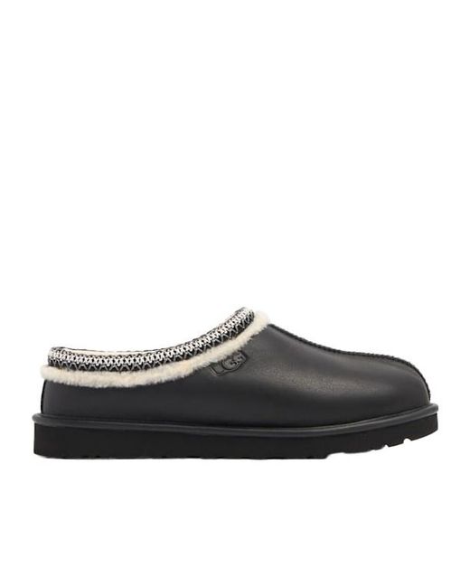 Ugg Black Leather Tasman Slipper