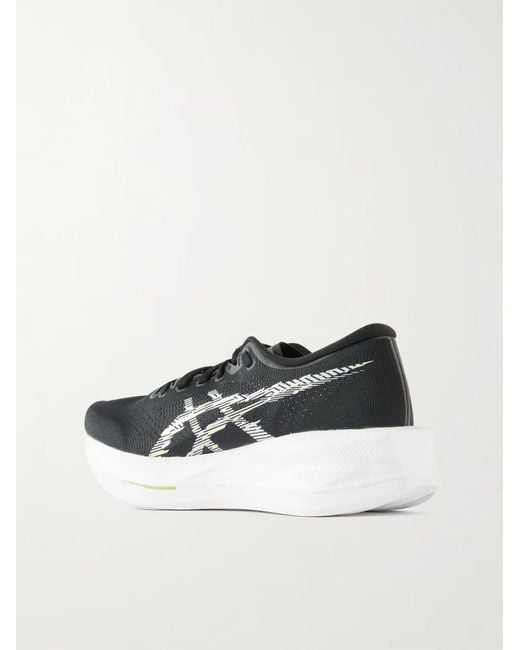 Asics Black Printed Stretch-Knit Sneakers