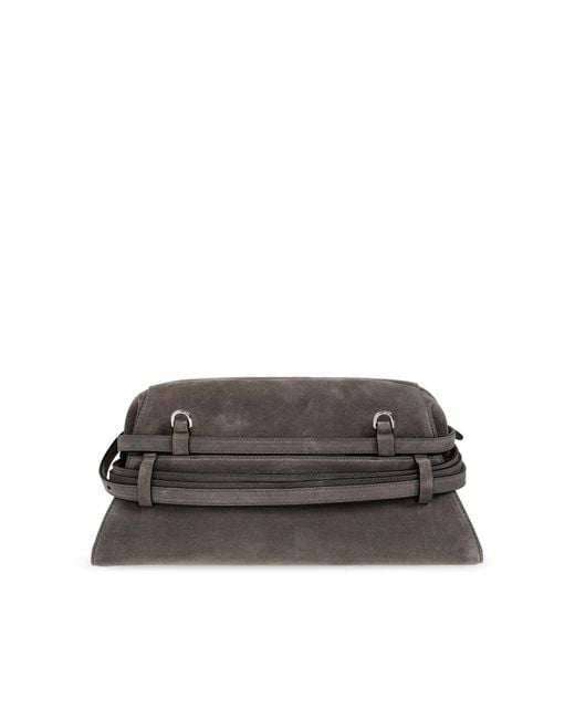 Moschino Gray Logo Shoulder Bag