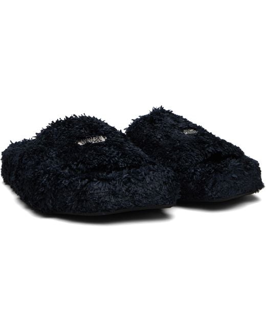 MM6 by Maison Margiela Black Spugna Vichy Slippers