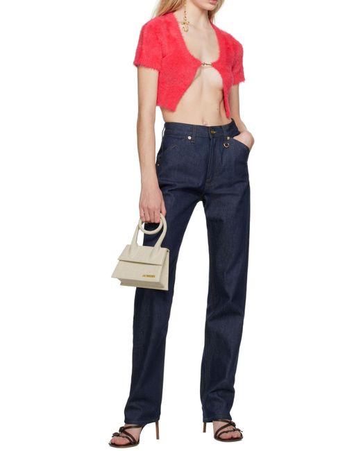 Jacquemus White Le Chiquito Noeud Logo Plaque Tote Bag