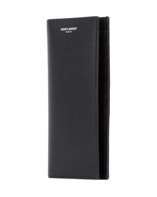 Saint Laurent Black Paris Classic Continental Wallet for men