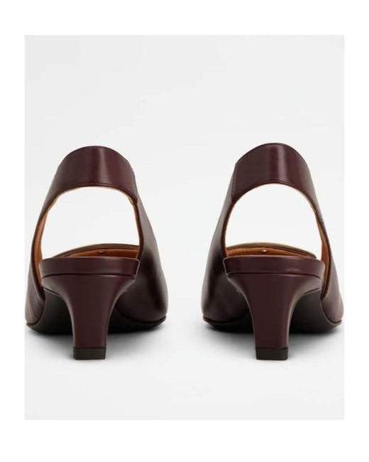 Tod's Brown Slingback Pumps