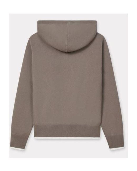 KENZO Brown Logo Patch Zip-Up Jacket