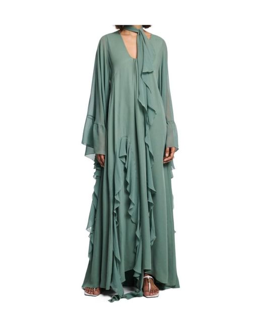 Dorothee Schumacher Green Sheer Twist Dress