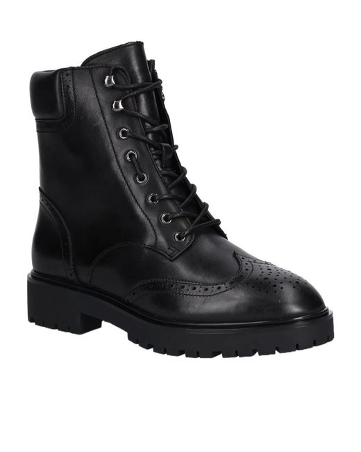Ralph Lauren Black Lace-Up Ankle Boots