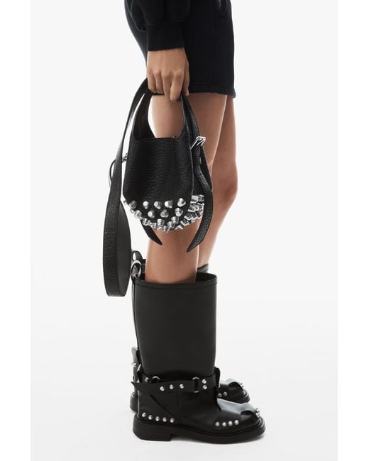 Alexander Wang White Embellished Small Bucket Bag