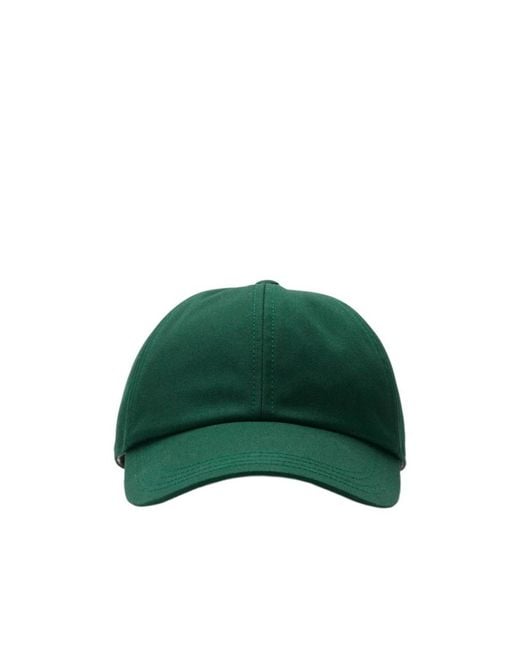 Burberry Green Logo Embroidered Baseball Cap for men