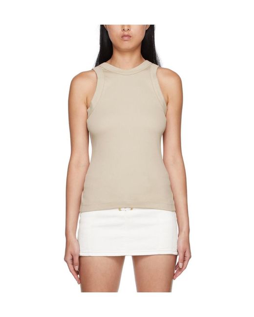 Dion Lee White Rib Cotton Vest