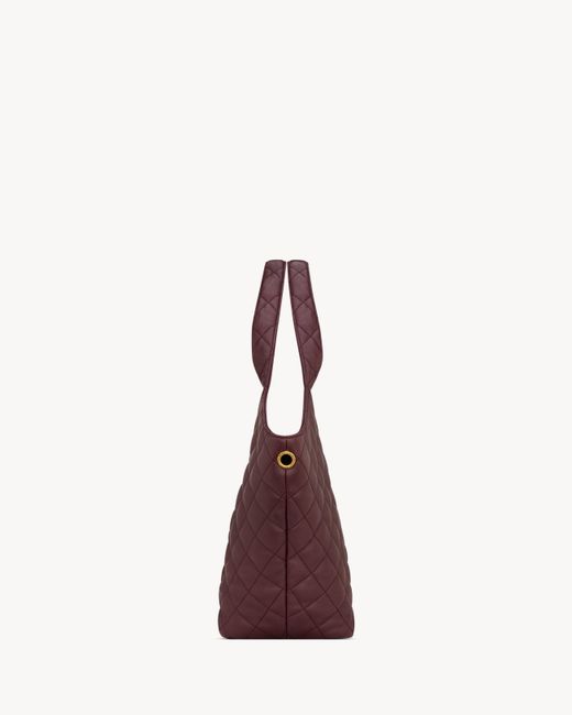 Saint Laurent Purple Icare Quilted Medium Tote Bag