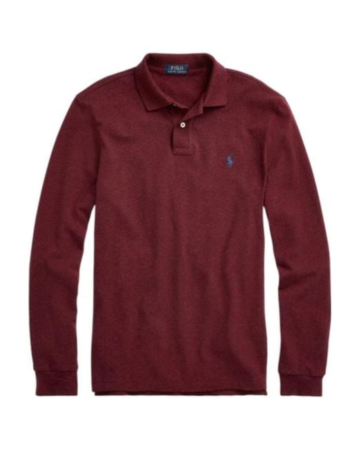 Polo Ralph Lauren Pony Embroidered Long-Sleeved Polo Shirt for men