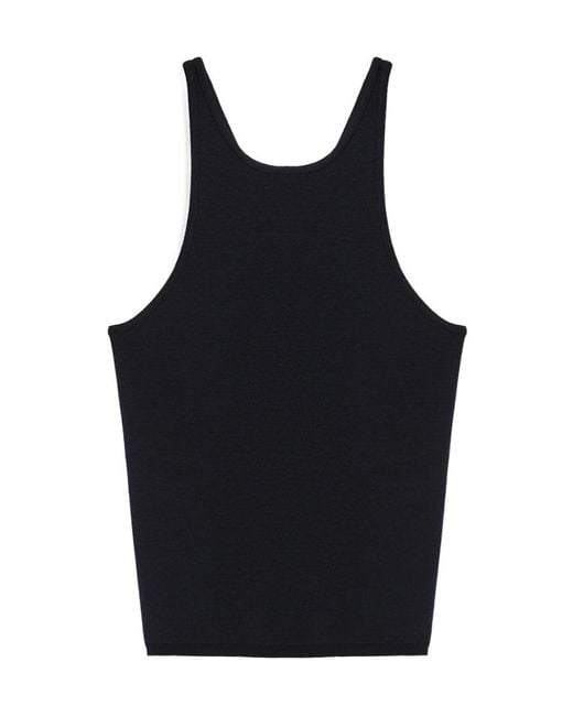 Max Mara Black Crewneck Sleeveless Top