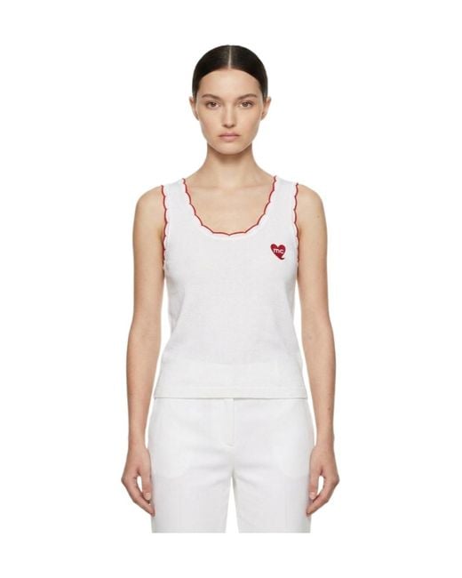 Marissa Chiara White Crew Neck Vest