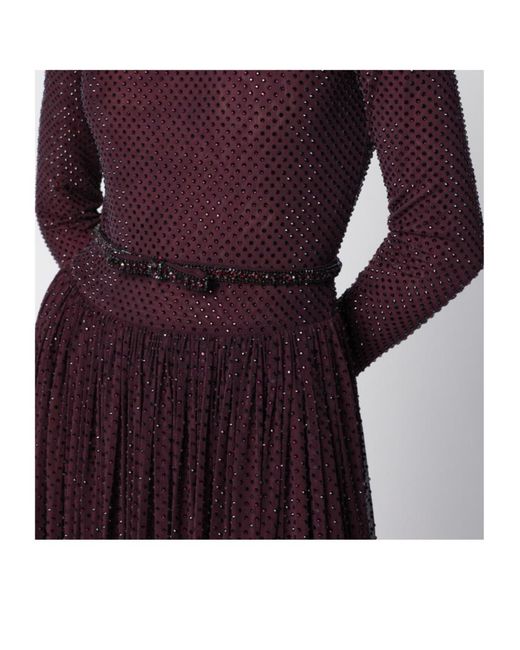 Self-Portrait Purple Turtleneck Dress