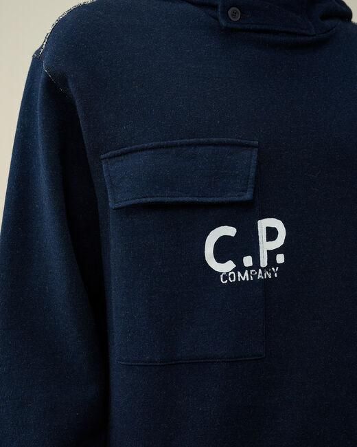 C P Company Blue Long-Sleeved Sweater for men