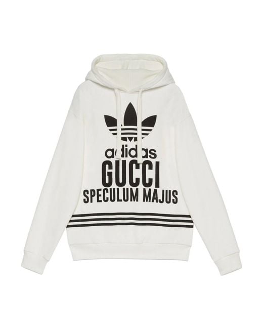 Gucci White X Adidas Hooded Hoodie