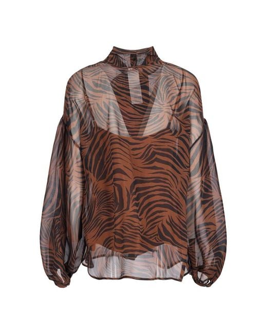 Max Mara Brown Long-Sleeved Shirt